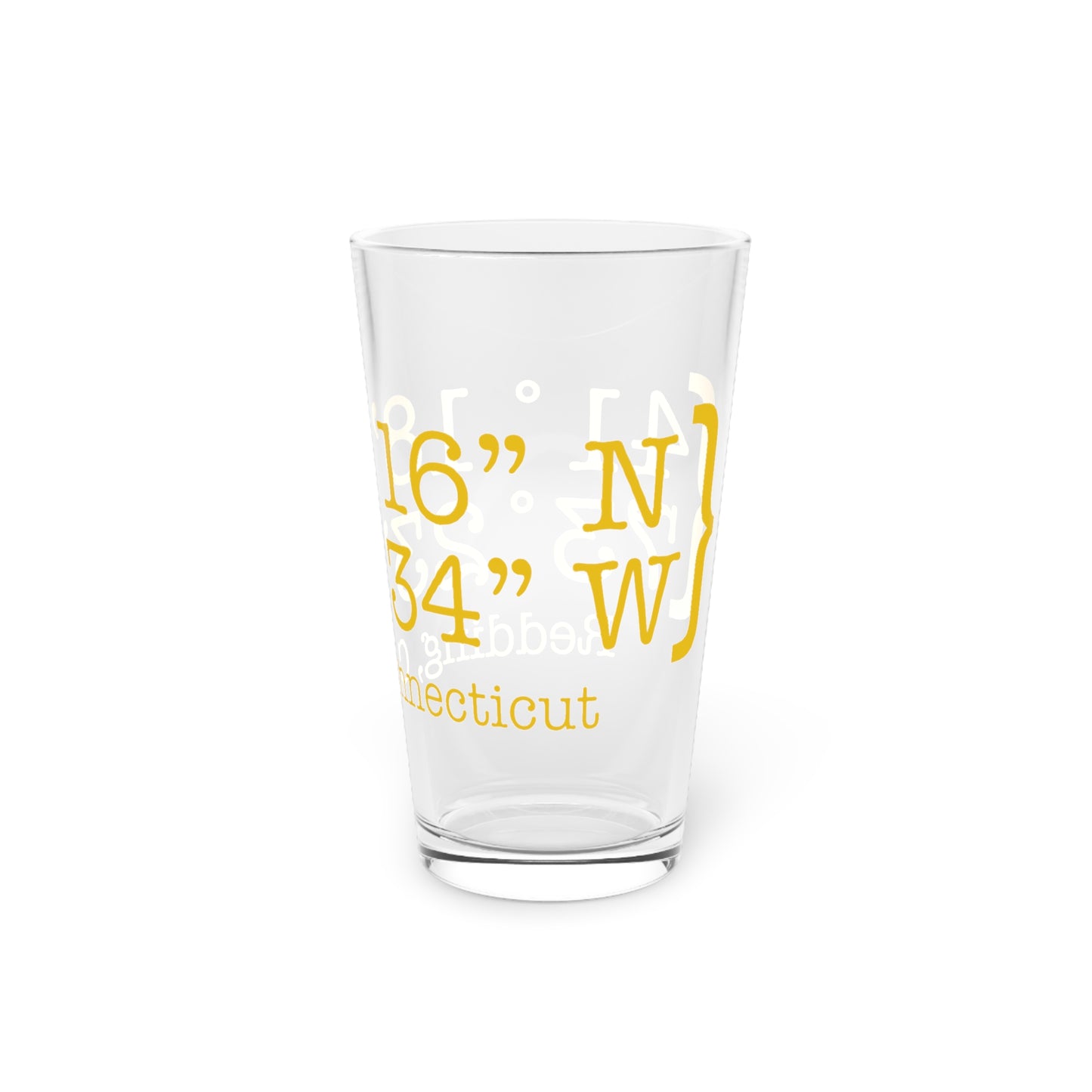Redding Coordinates Pint Glass, 16oz