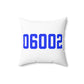 06002 Bloomfield Connecticut Zip Code Polyester Square Pillow