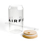 Fairfield Vision Glass Can with Straw and Lid, 16oz