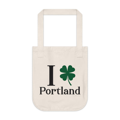 I Clover Portland Organic Canvas Tote Bag