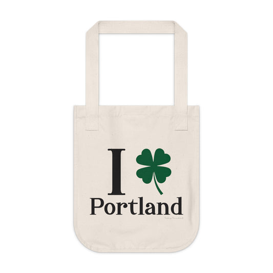 I Clover Portland Organic Canvas Tote Bag