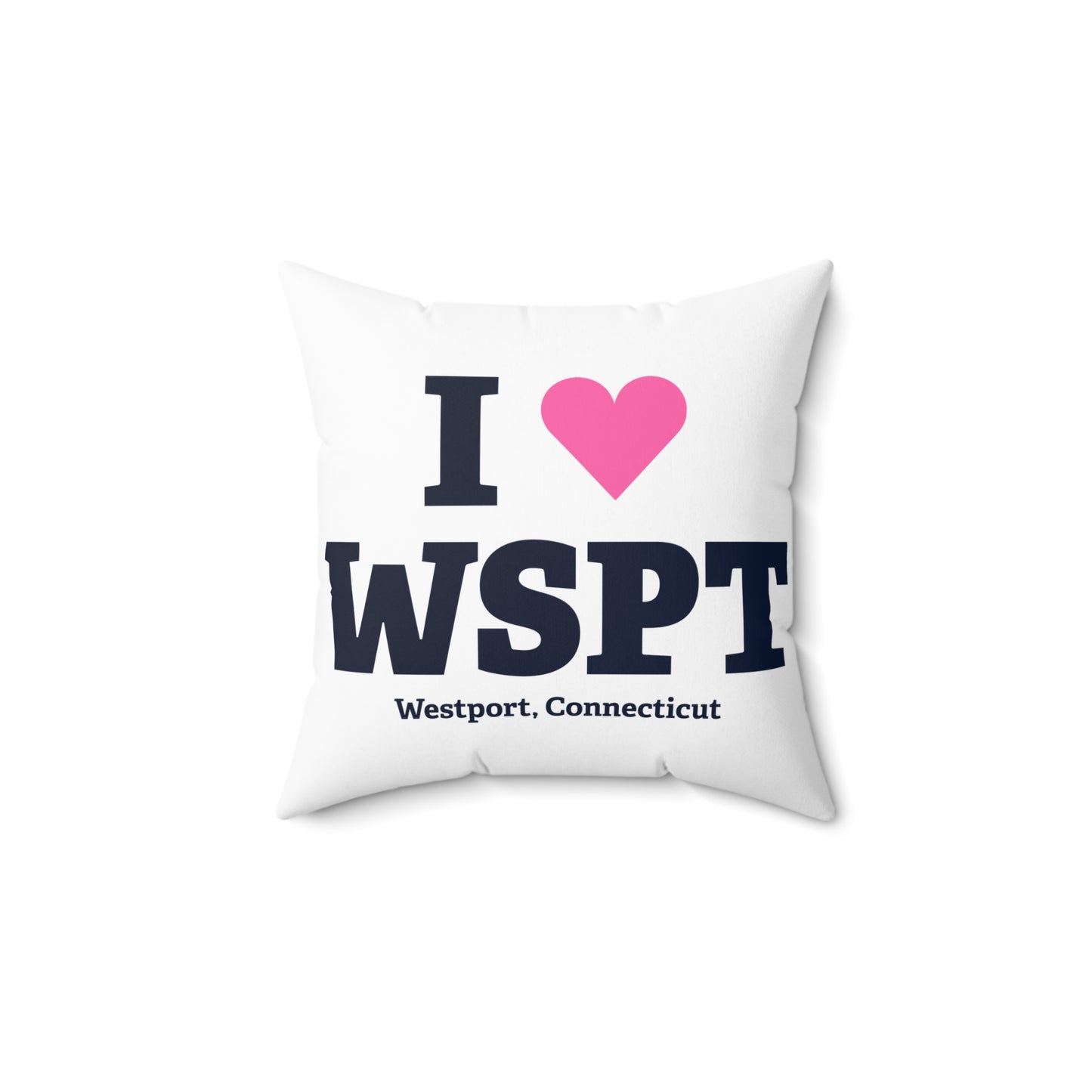 I Heart WSPT Spun Polyester Square Pillow