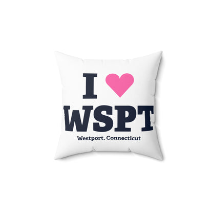 I Heart WSPT Spun Polyester Square Pillow
