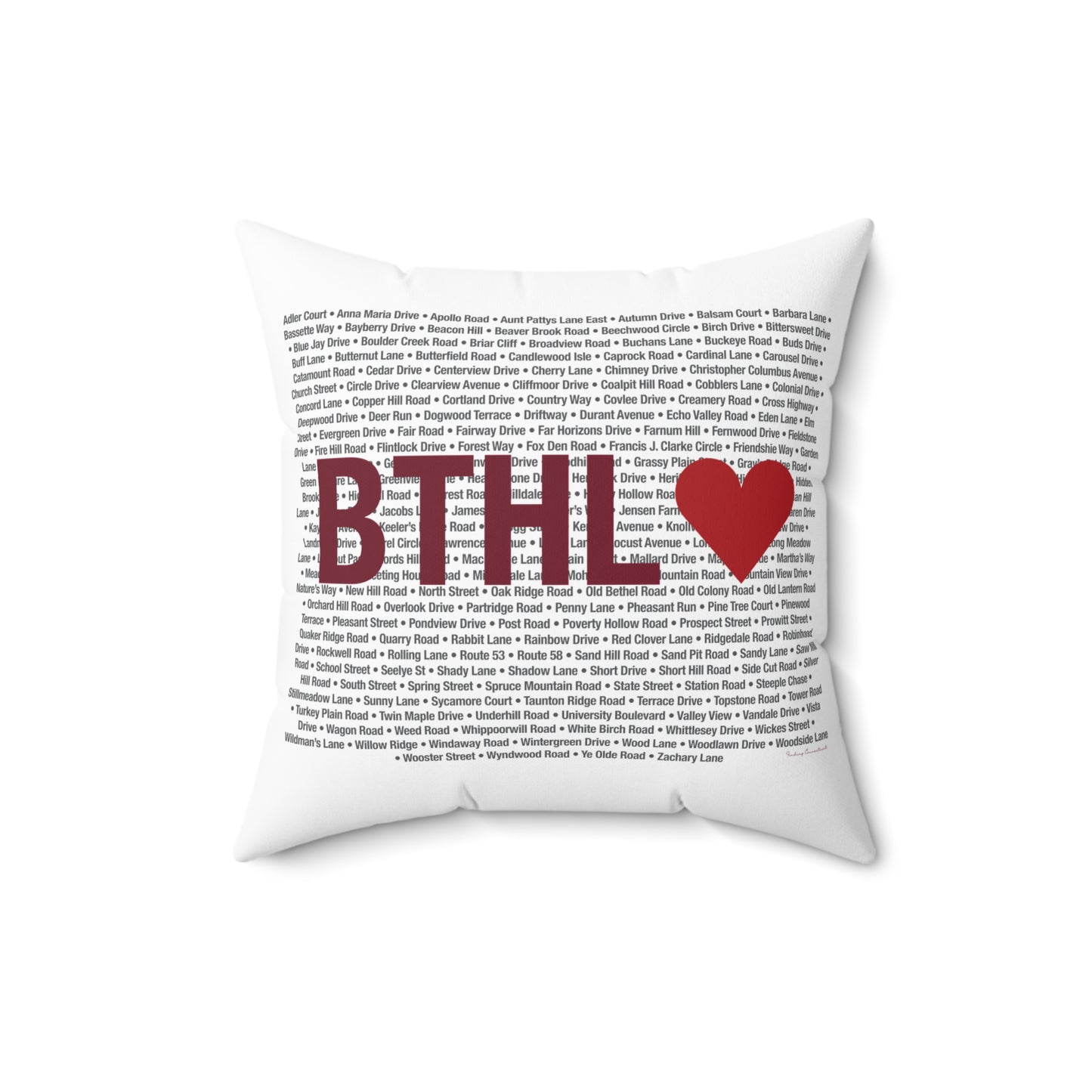 Bethel Love Spun Polyester Square Pillow