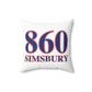 860 Simsbury Hill Red, White & Blue Spun Polyester Square Pillow
