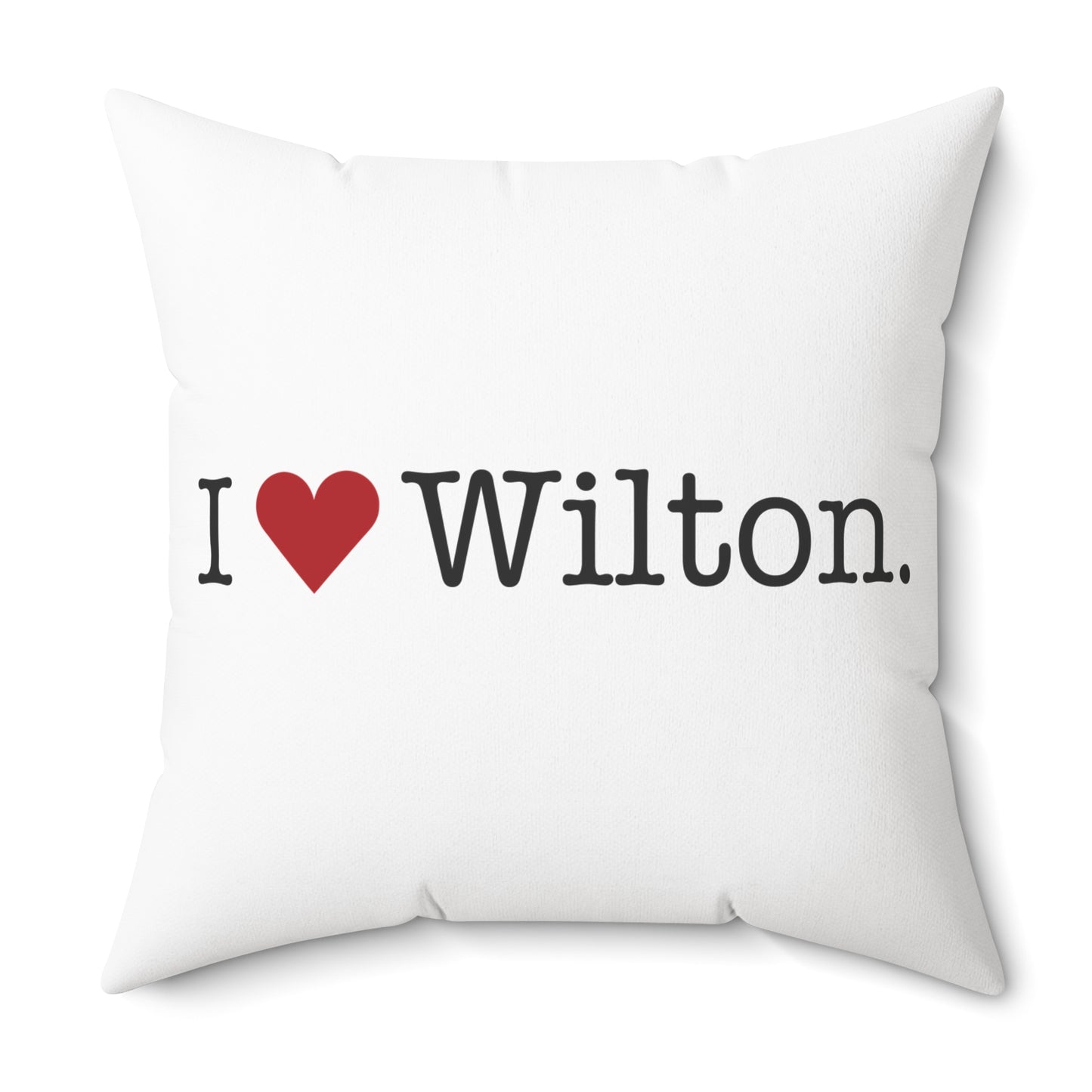 I Heart Wilton. Spun Polyester Square Pillow
