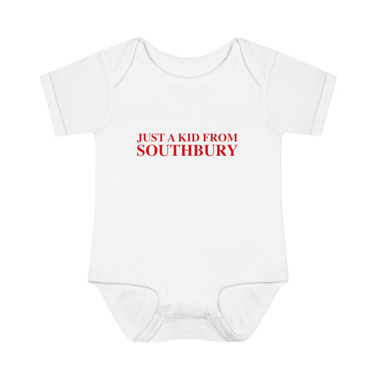 Just a kid from Southbury Infant Baby Rib Bodysuit