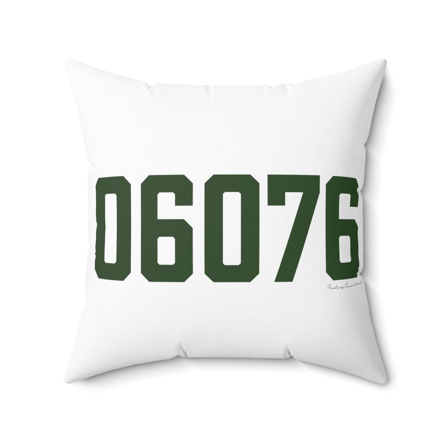 06076 Union Connecticut Zip Code Spun Polyester Square Pillow