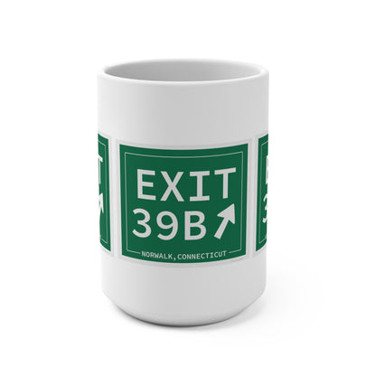 Vintage Exit 39B Merritt Parkway Sign Mug 15oz