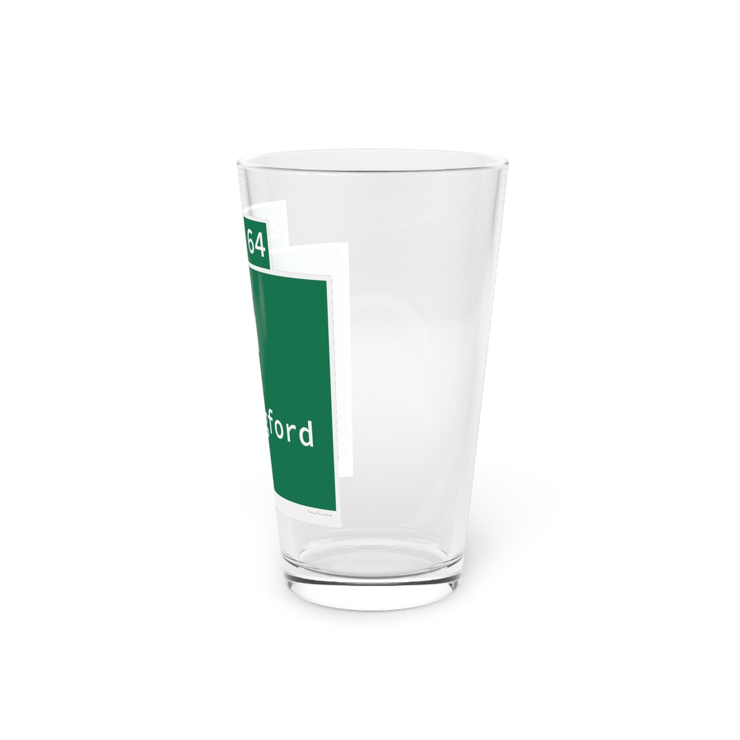 Vintage WCP Exit 64 Sign Pint Glass, 16oz