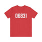 06831 - Greenwich CT Zip Code Unisex Jersey Short Sleeve T-Shirt