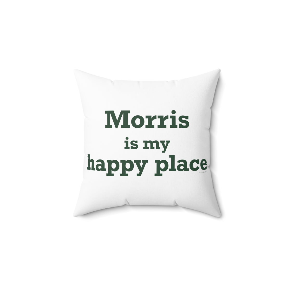 Morris is My Happy Place Polyester Square Pillow