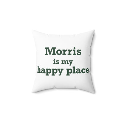 Morris is My Happy Place Polyester Square Pillow