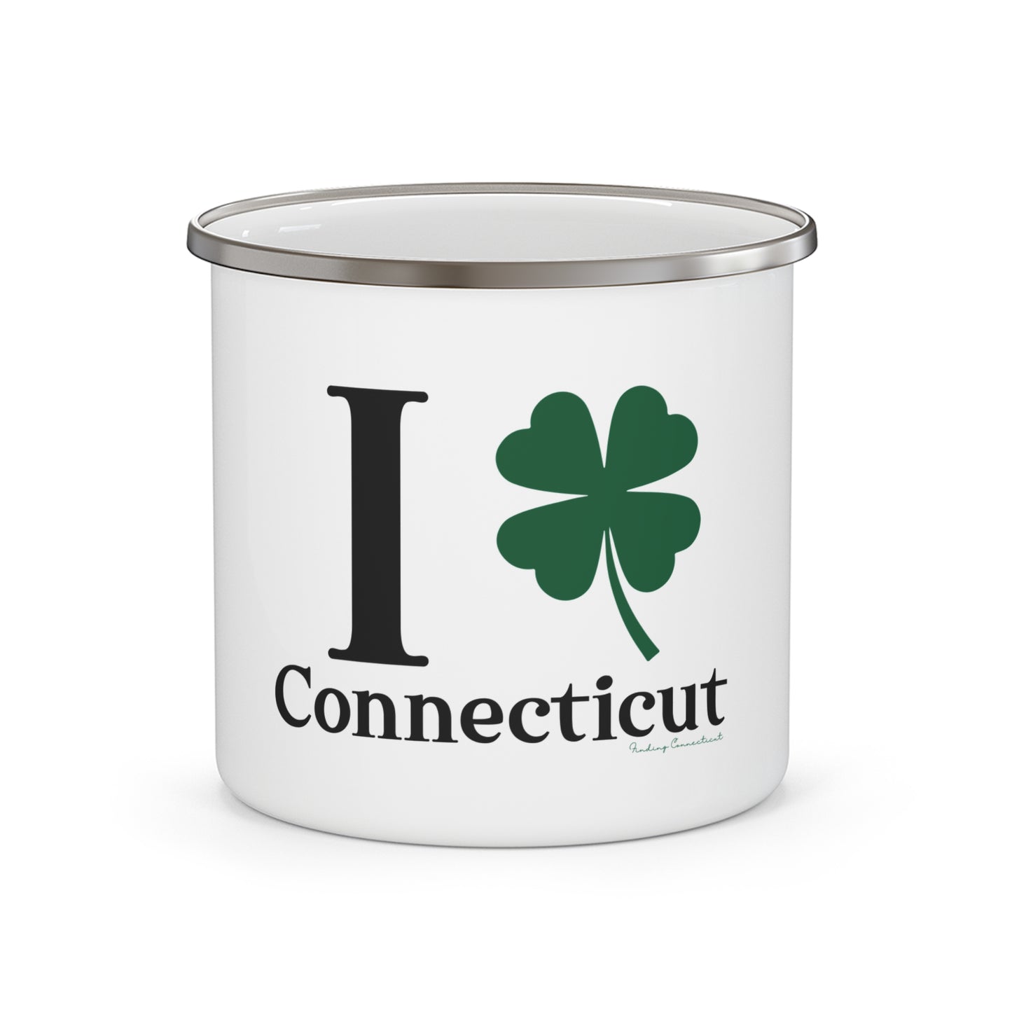 I Clover Connecticut Enamel Camping Mug