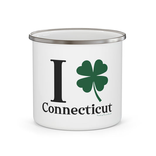 I Clover Connecticut Enamel Camping Mug