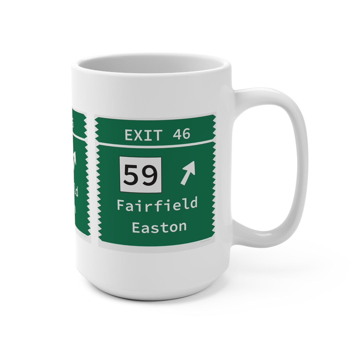 Vintage Merritt Parkway Exit 46 Sign Mug 15oz