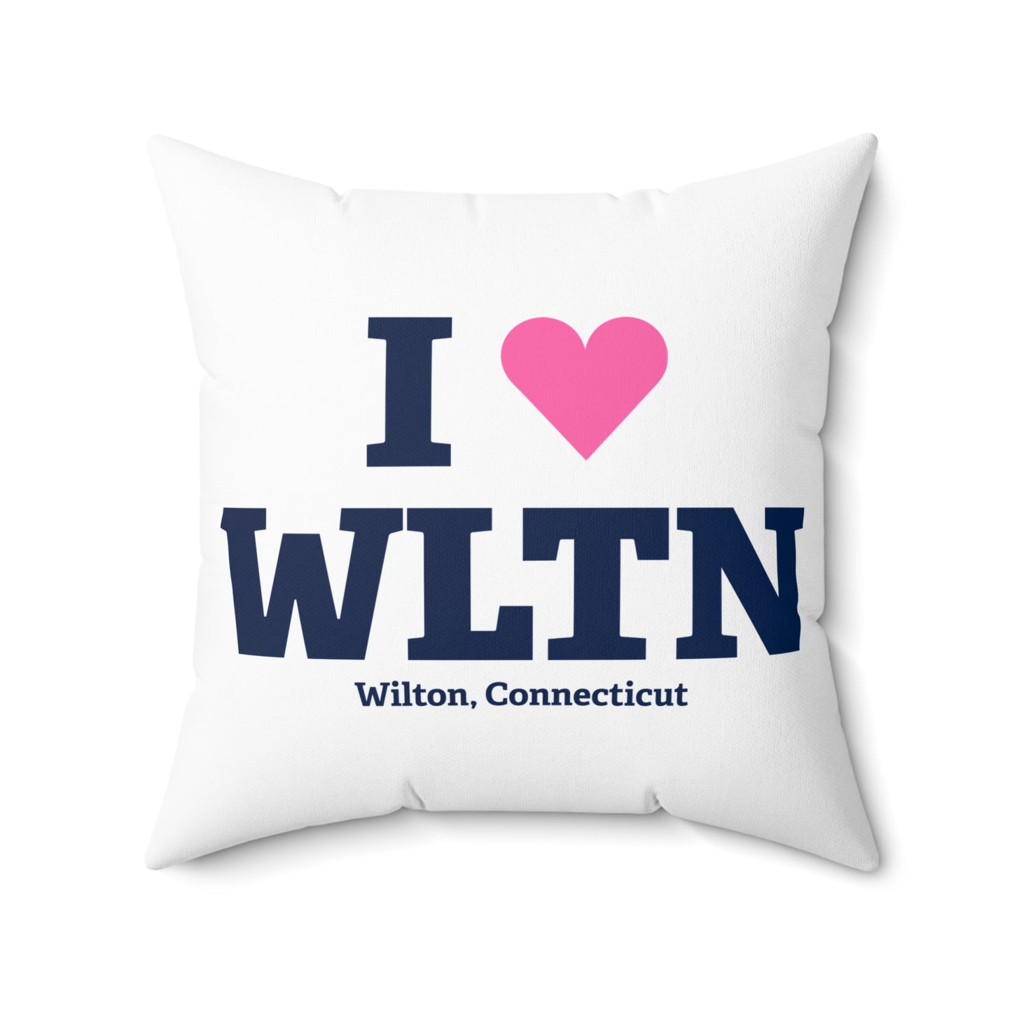 I Heart WLTN Spun Polyester Square Pillow