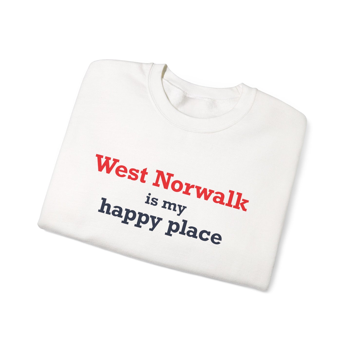 West Norwalk is my happy place Unisex Heavy Blend™ Crewneck Sweatshirt