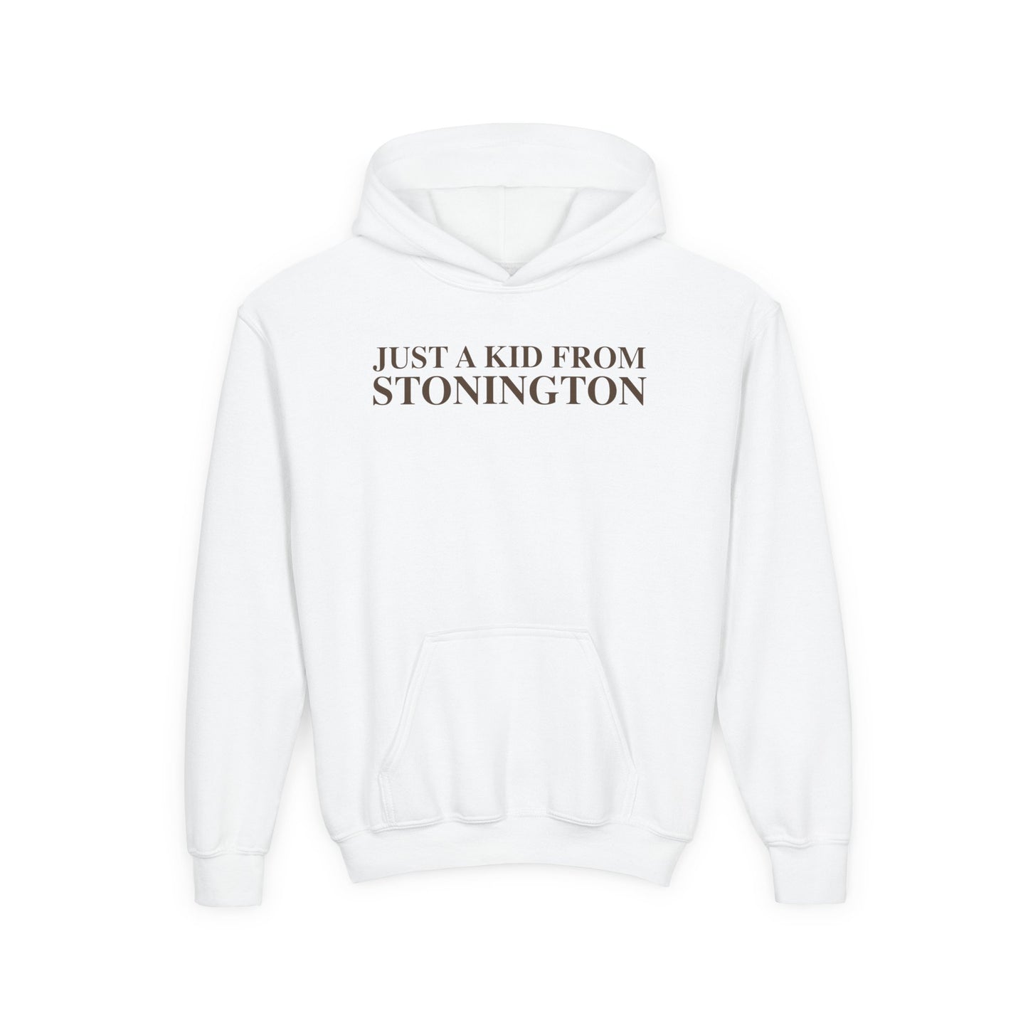 Just a kid from Stonington Youth Heavy Blend Hooded Sweatshirt