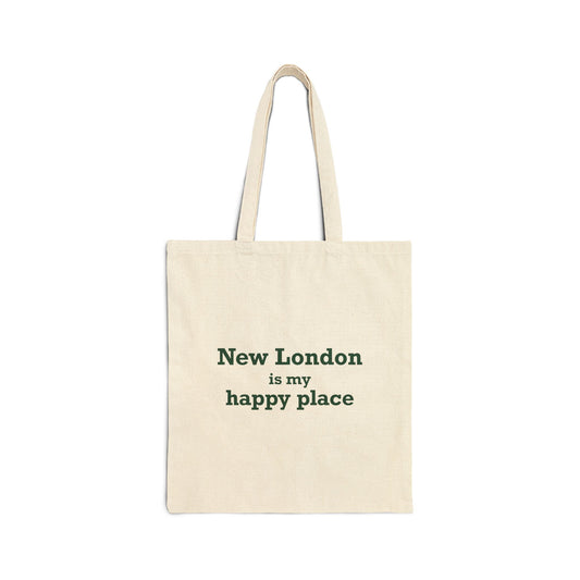 New London is My Happy Place Cotton Canvas Tote Bag
