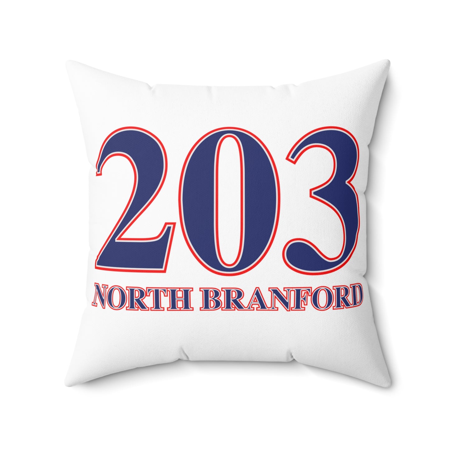 203 North Branford Red White & Blue  Sherpa Fleece Blanket Spun Polyester Square Pillow