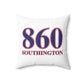 860 Southington Red, White & Blue Spun Polyester Square Pillow