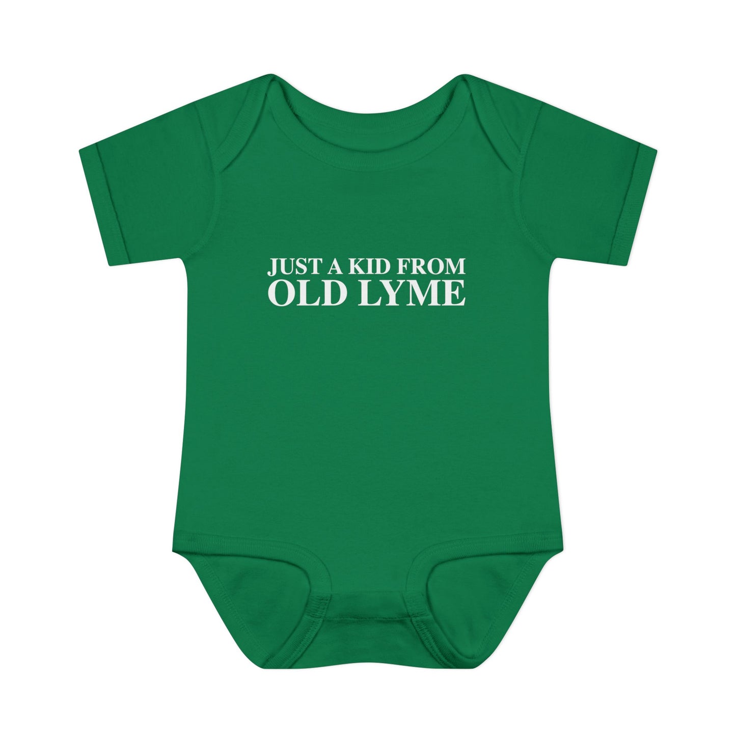 Just a kid from Old Lyme Infant Baby Rib Bodysuit