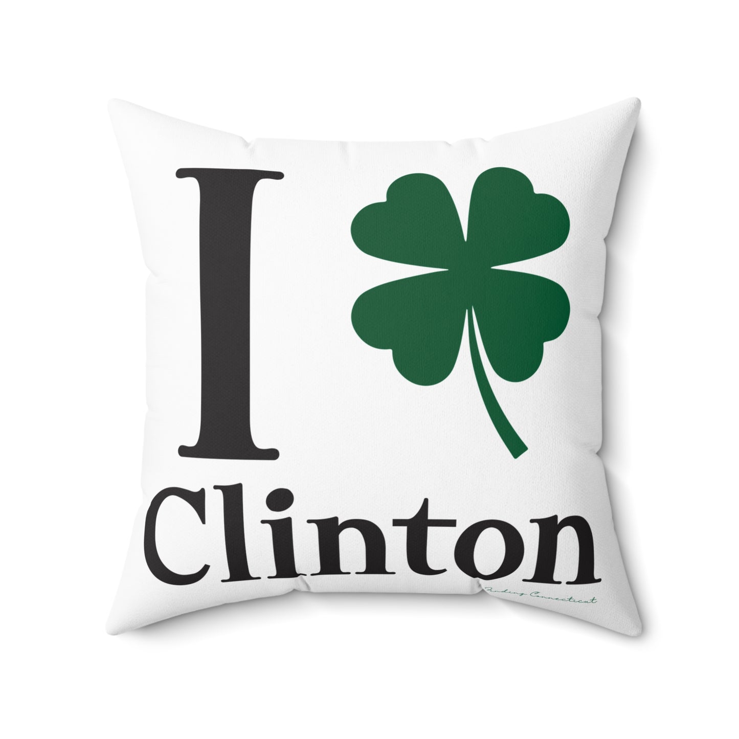 I Clover Clinton Spun Polyester Square Pillow