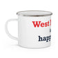 West Norwalk is My Happy Place Enamel Camping Mug