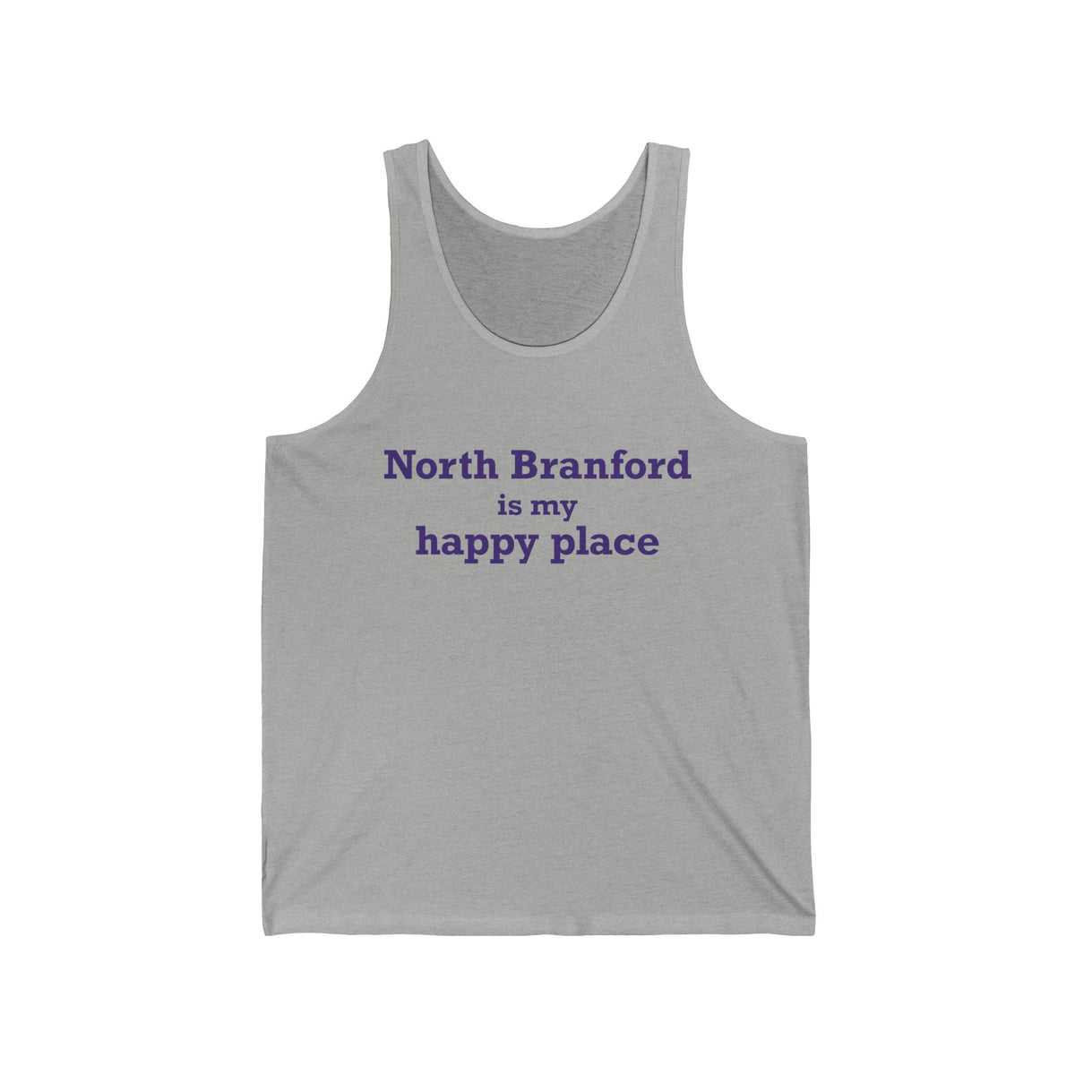 North Branford is My Happy Place Unisex Jersey Tank Top