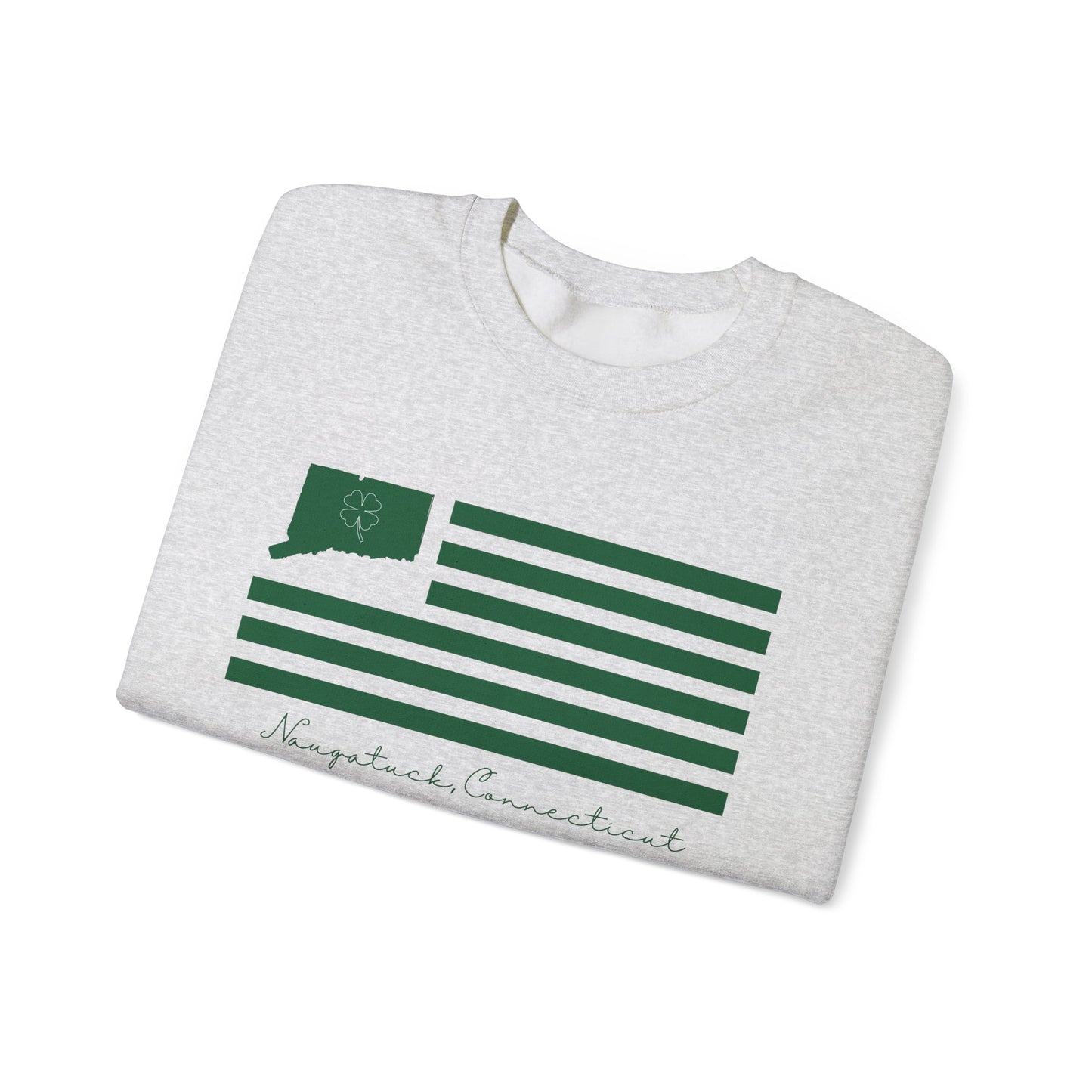 Naugatuck Connecticut St Patrick’s Day Flag Unisex Heavy Blend™ Crewneck Sweatshirt