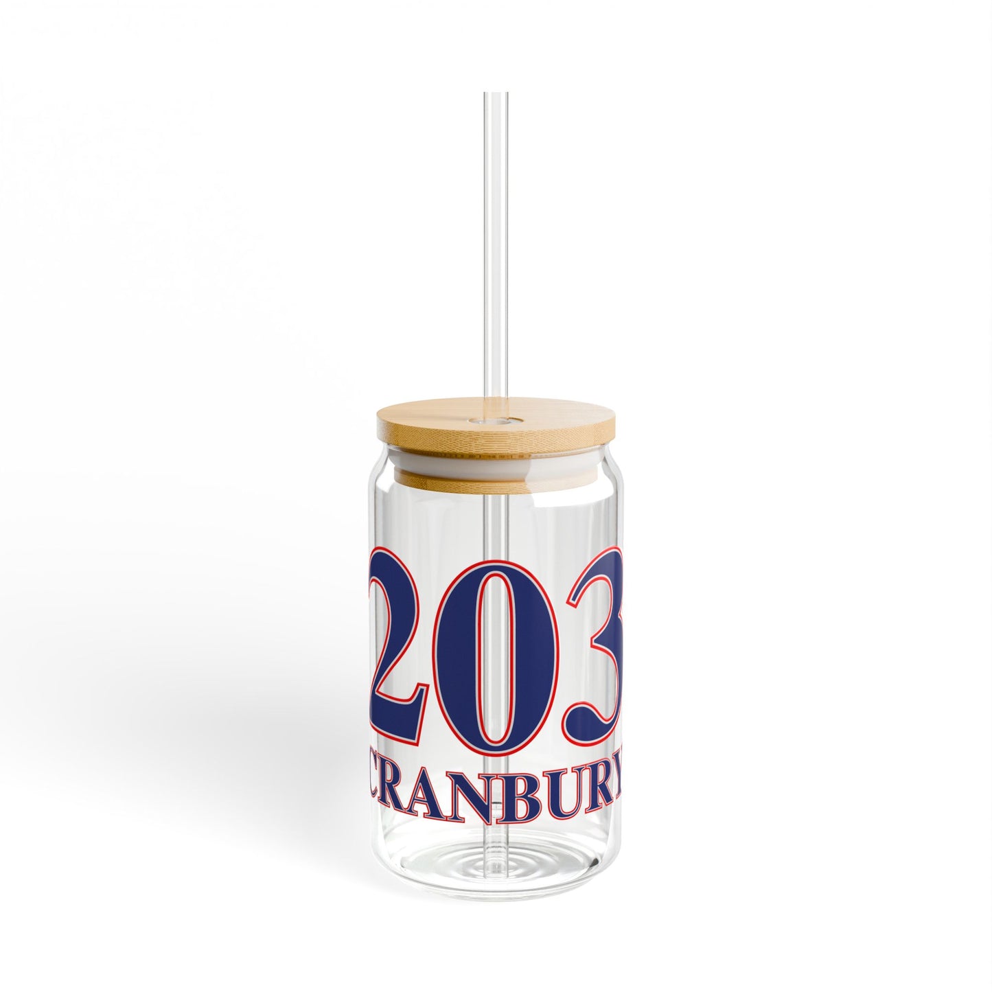203 Cranbury Red, White & Blue Sipper Glass, 16oz