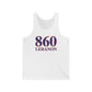 860 Lebanon Red White & Blue Unisex Jersey Tank Top