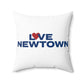 Love Newtown Spun Polyester Square Pillow