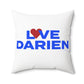 Love Darien Spun Polyester Square Pillow