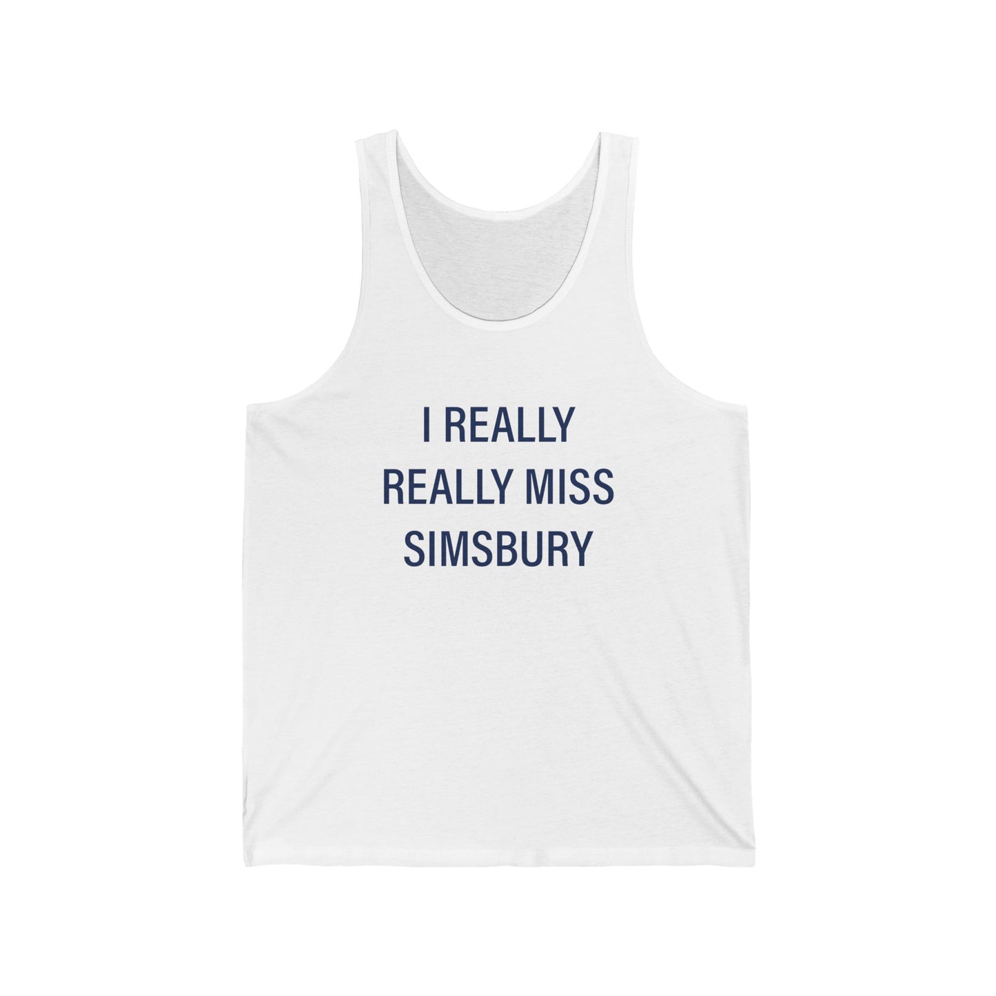 I Really Really Miss Simsbury Unisex Jersey Tank Top