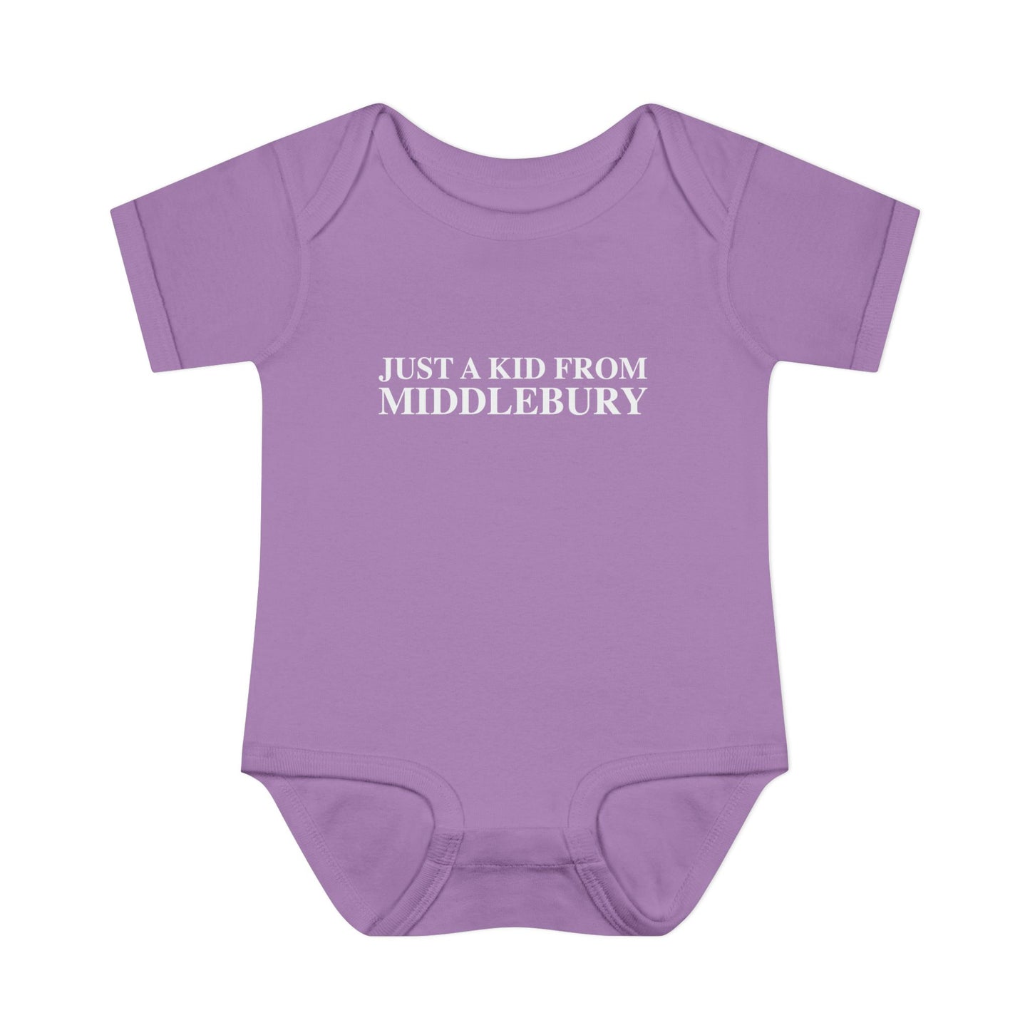 Just a kid from Middlebury Infant Baby Rib Bodysuit