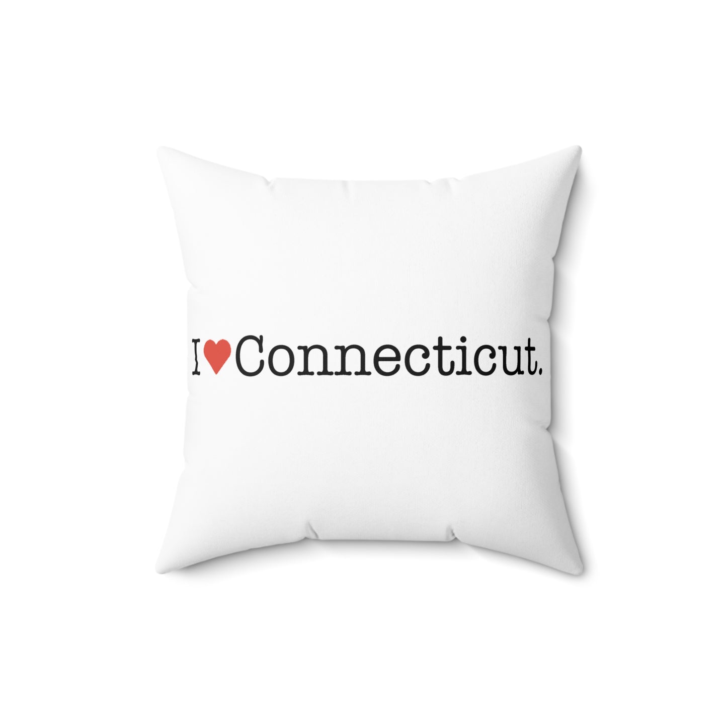 I Heart Connecticut Spun Polyester Square Pillow
