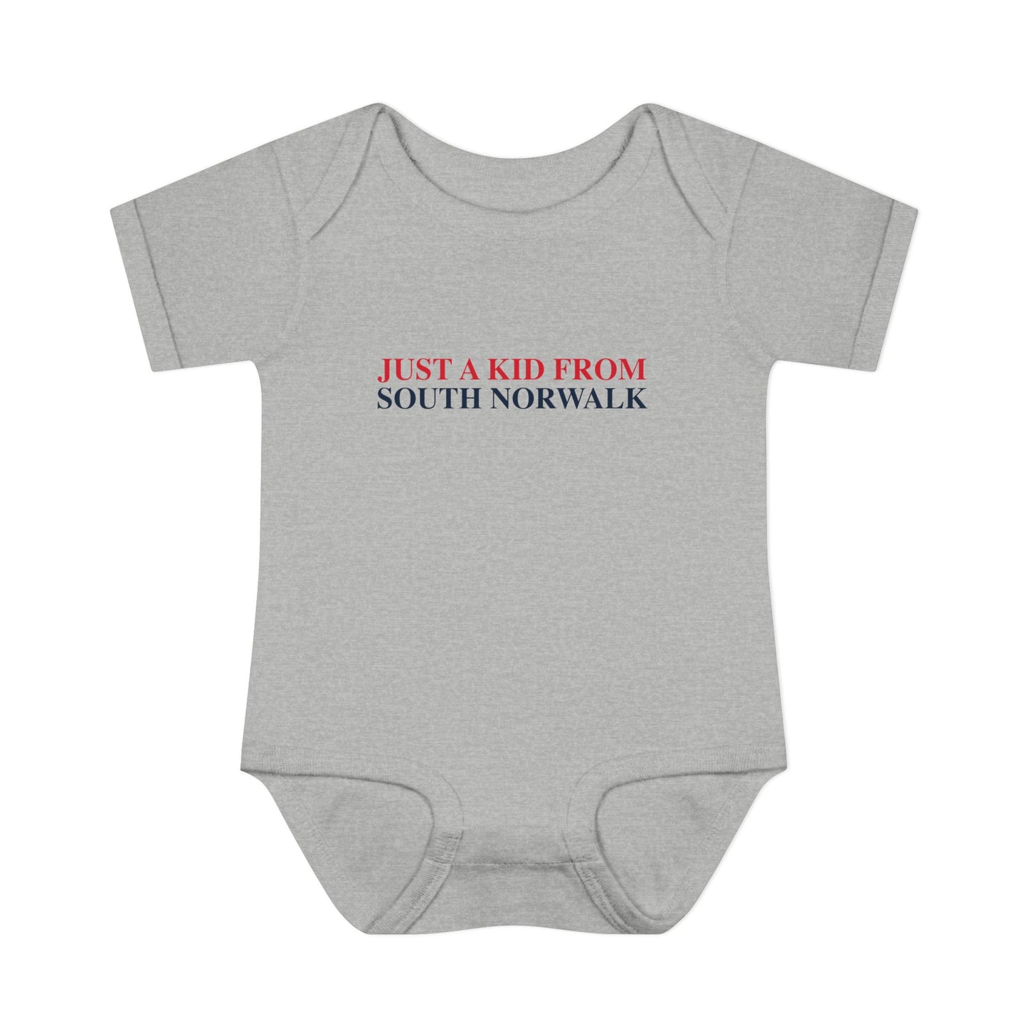 Just a kid from South Norwalk Infant Baby Rib Bodysuit