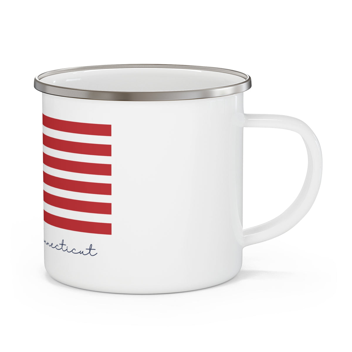 Waterford Connecticut Flag Enamel Camping Mug