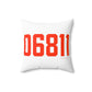 06811 Danbury Connecticut Zip Code Spun Polyester Square Pillow