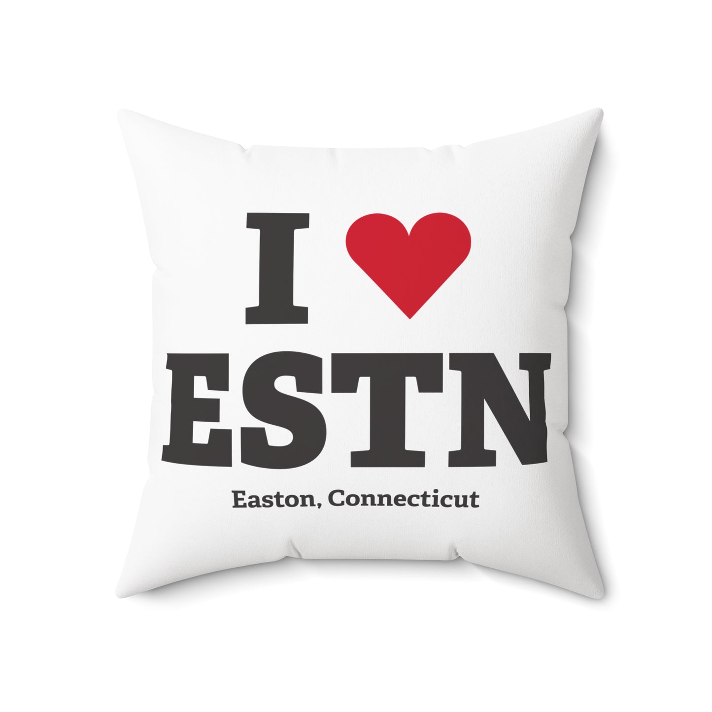 I Heart ESTN Spun Polyester Square Pillow