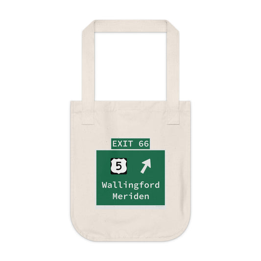 Vintage WCP Exit 66 Sign Organic Canvas Tote Bag