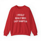 I Really Really Miss East Hampton (white) Unisex Heavy Blend™ Crewneck Sweatshirt