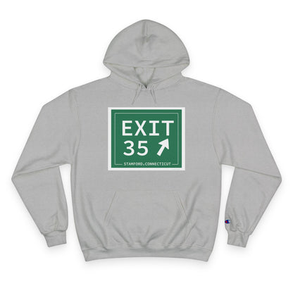 Vintage Exit 35 Merritt Parkway Sign Champion Hoodie