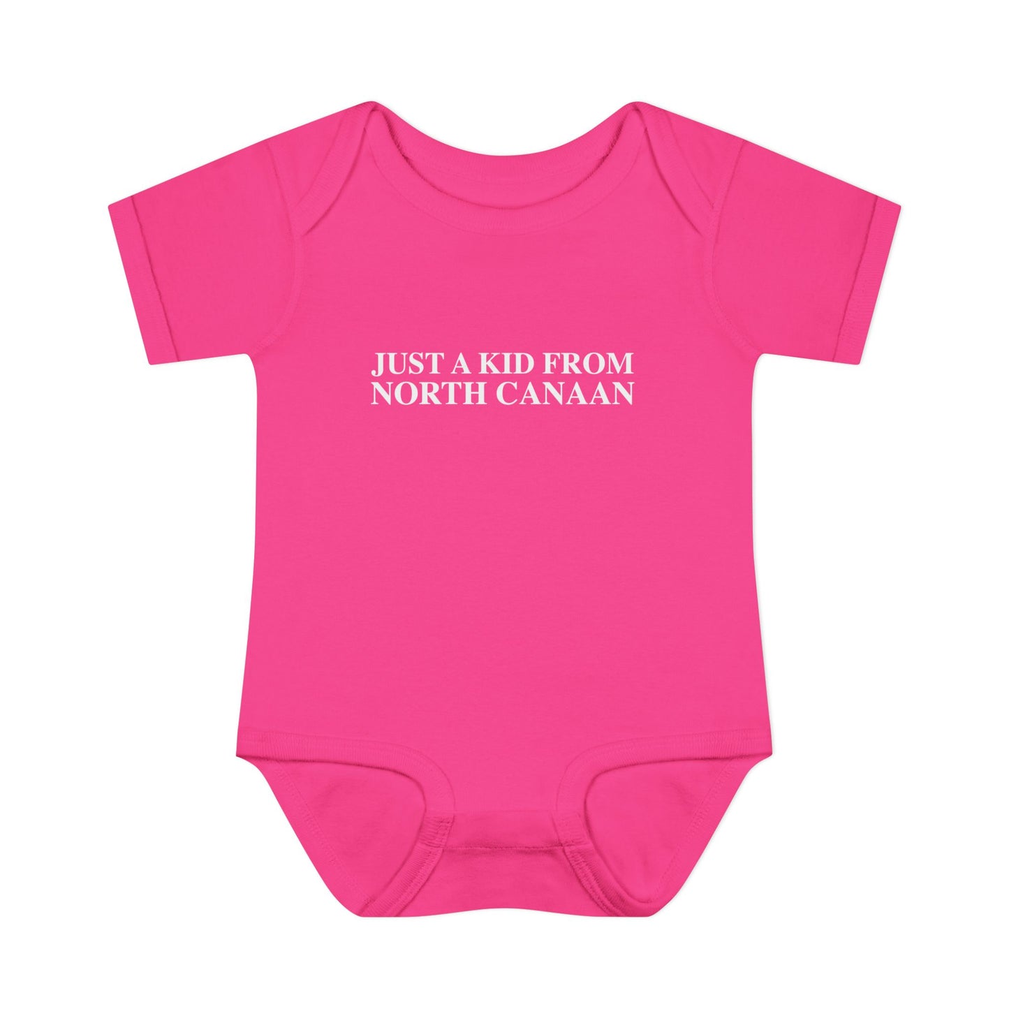 Just a kid from North Canaan Infant Baby Rib Bodysuit
