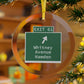 Vintage WCP Exit 61 Sign Glass Ornaments