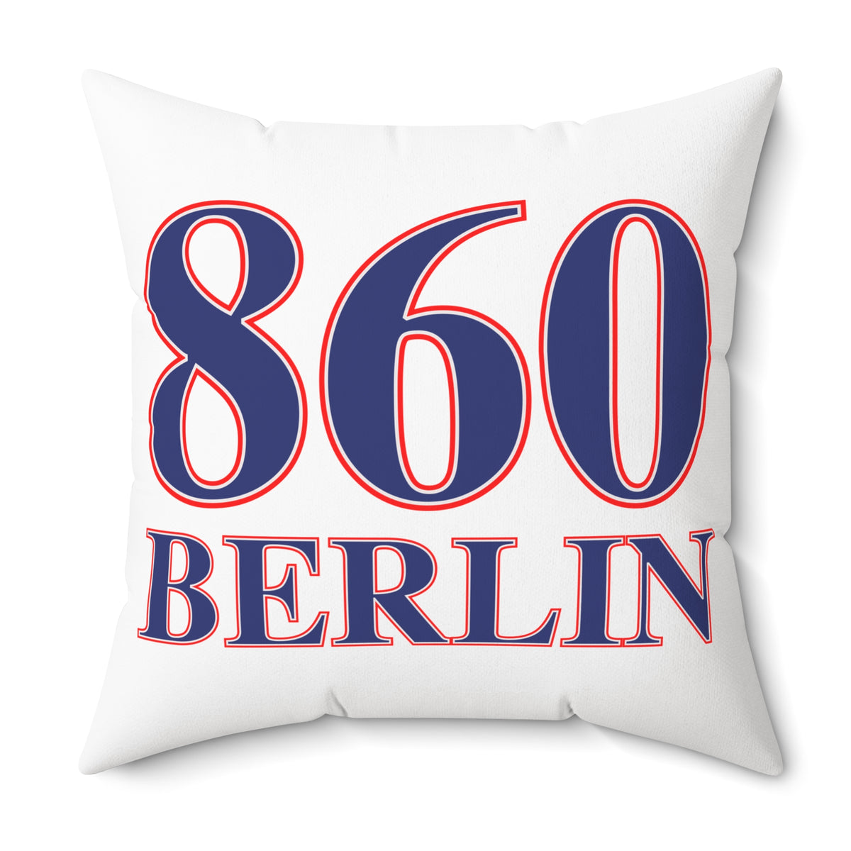 860 Berlin Red, White & Blue Spun Polyester Square Pillow