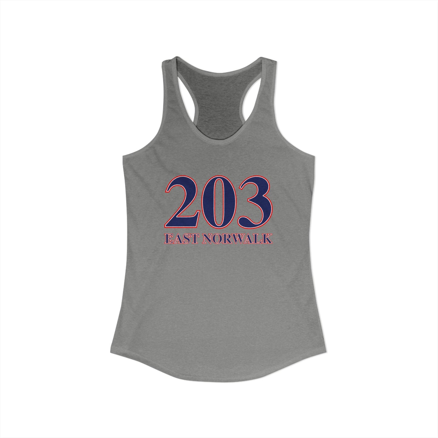 203 East Norwalk Red, White & Blue Women's Ideal Racerback Tank Top