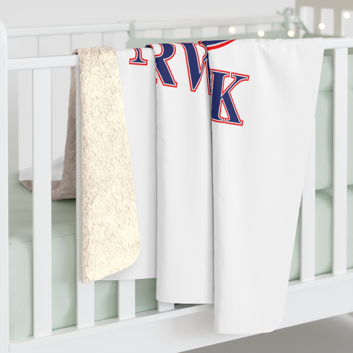 203 Norwalk Red White & Blue Sherpa Fleece Blanket